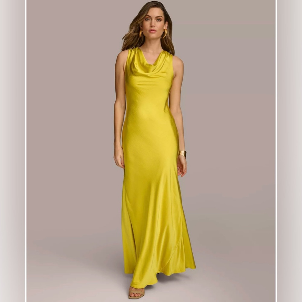 Donna Karen Cow Neck Gown Size 6!! Only worn once!